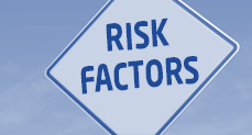 Image of signboard with risk factors as text in it. 